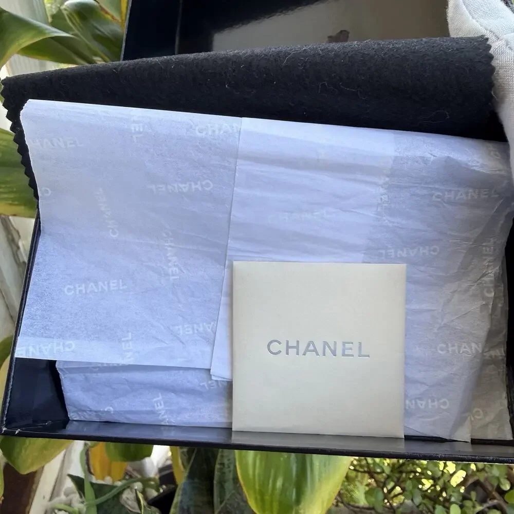 Chanel Empty Black Small Wallet Box 6.5
